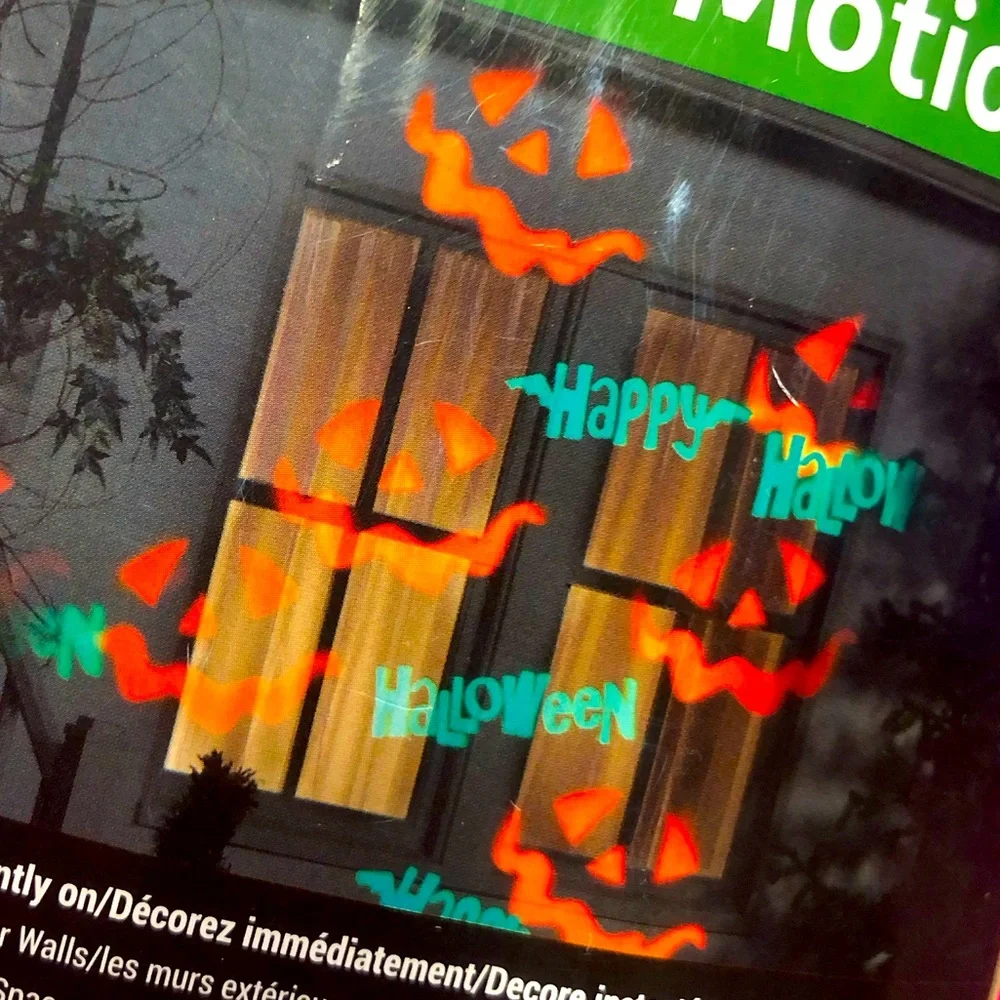 Spooky Halloween Light Projector Green Orange Display Instant Decoration Lights